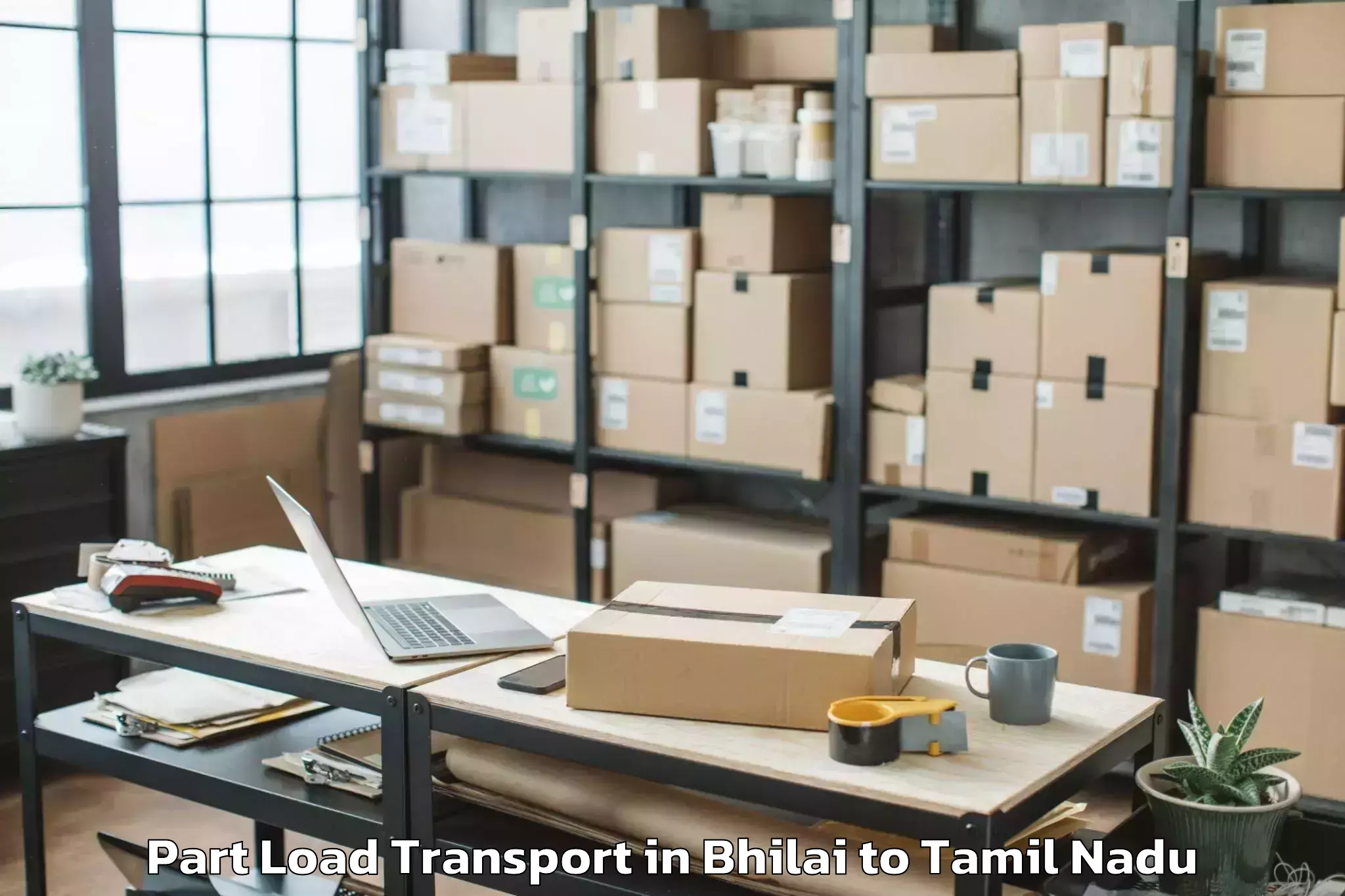 Leading Bhilai to Karambakkudi Part Load Transport Provider